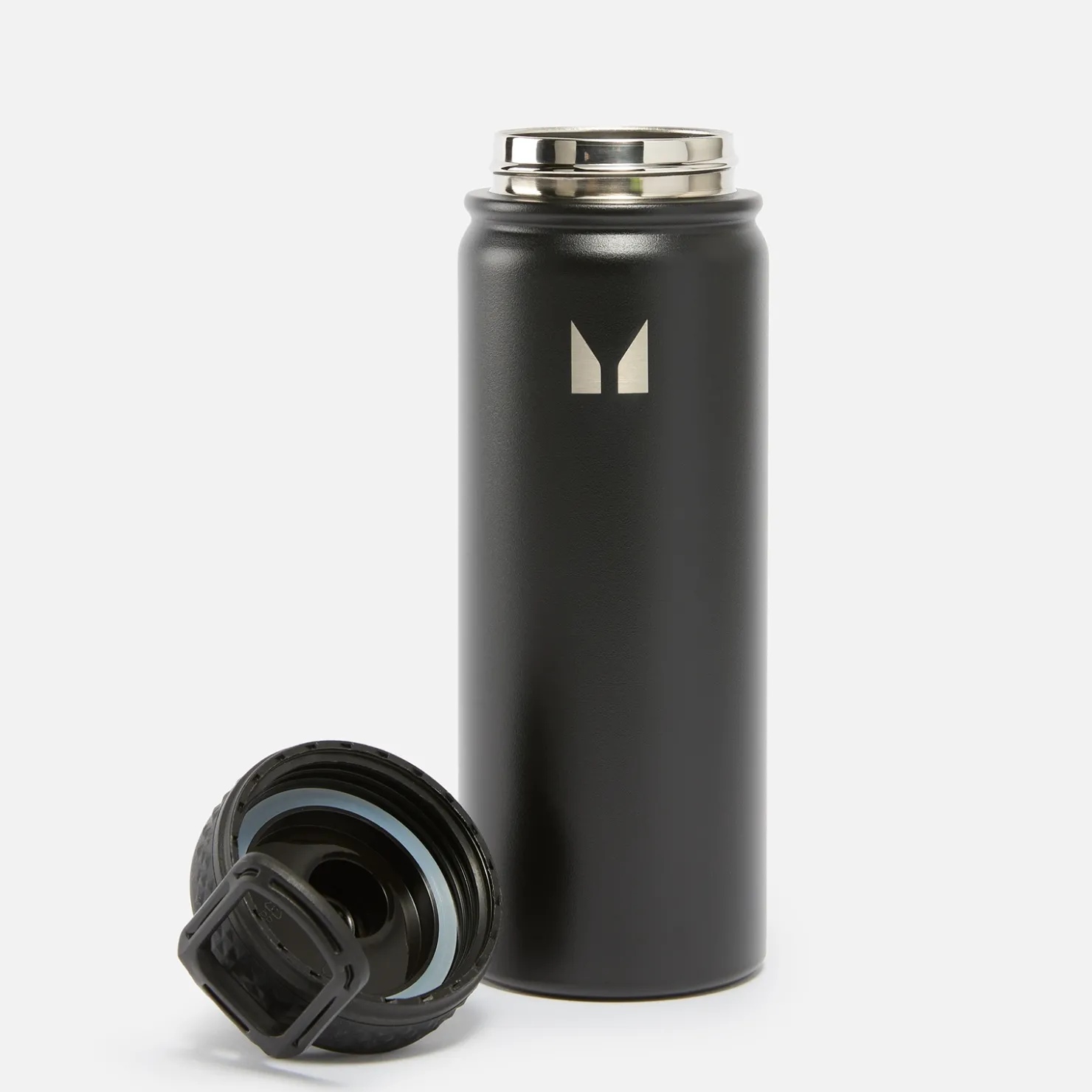 MYPROTEIN Mittelgroße Metallwasserflasche – Schwarz* Flaschen & Shaker | Flaschen & Shaker