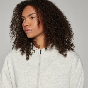 MYPROTEIN MP Damen Basics Kapuzenpulli mit durchgehendem Reißverschluss – Hellgrau*Damen Hoodies