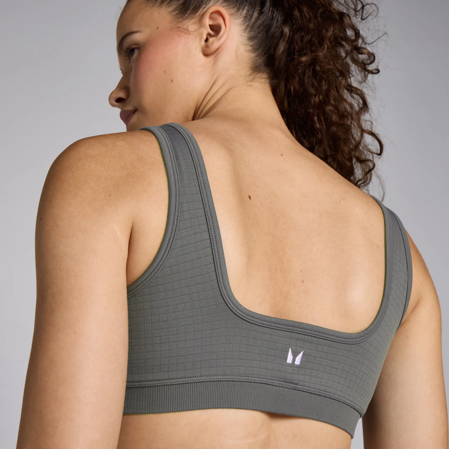 MYPROTEIN MP Damen Lifestyle Nahtloser Waffel-BH – Gunmetal*Damen Sports Bras