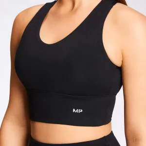 MYPROTEIN MP Damen Power Longline Sport-BH – Schwarz*Damen Sports Bras