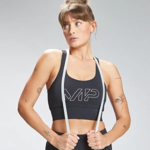 MYPROTEIN MP Damen Repeat Mark-Grafik Training Sport-BH — Schwarz*Damen Sports Bras