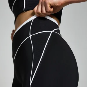 MYPROTEIN MP Damen Tempo Contrast Texture Radlerhose – Schwarz*Damen Shorts