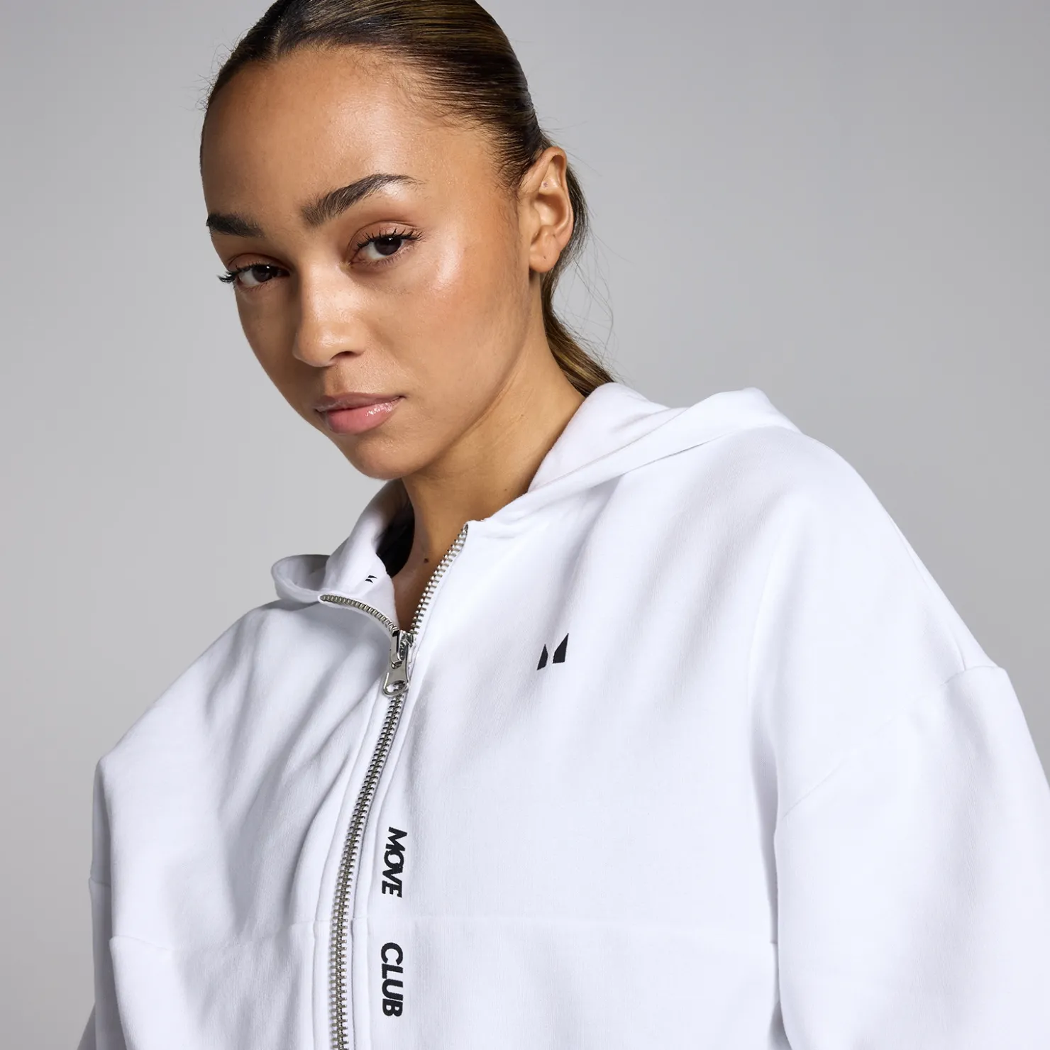 MYPROTEIN MP Damen Tempo Kapuzenpulli mit durchgehendem Reißverschluss – Weiß*Damen Hoodies
