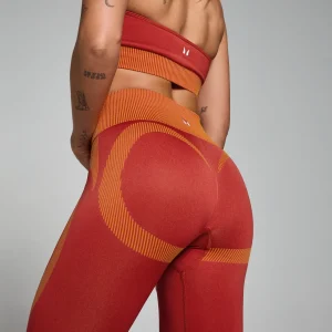 MYPROTEIN MP Damen Tempo Nahtlose Zweifarbige Leggings – Kupfer*Damen Leggings