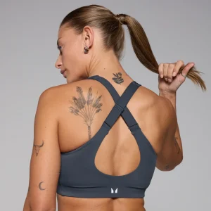 MYPROTEIN MP Damen Verstellbarer Sport-BH mit auf dem Rücken gekreuzten Trägern – Midnight Blue*Damen Sports Bras