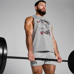 MYPROTEIN MP Herren Origin Top mit Grafik – Hellgrau*Herren Tanktops | T-Shirts & Tops