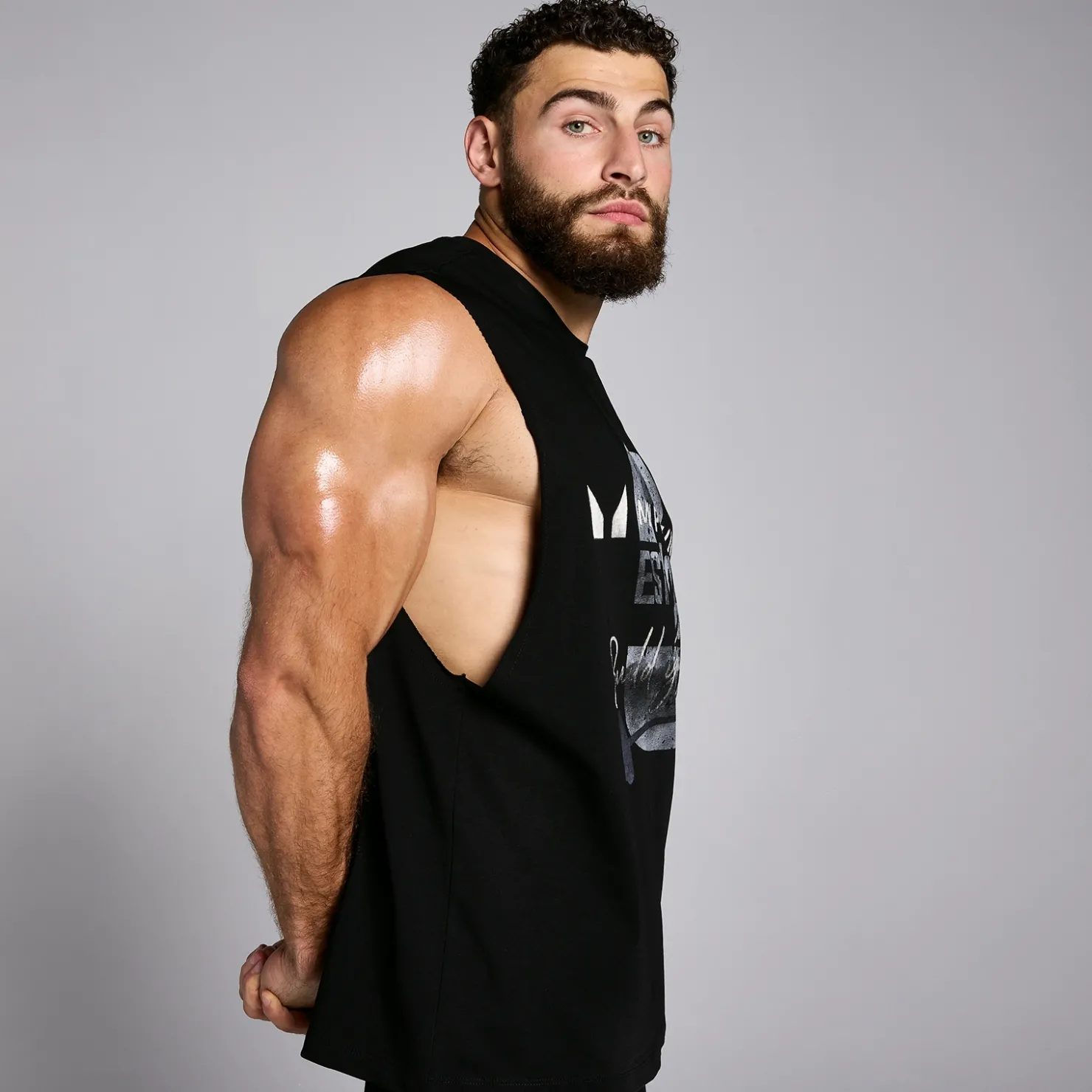 MYPROTEIN MP Herren Origin Top mit Grafik – Schwarz*Herren Tanktops | T-Shirts & Tops