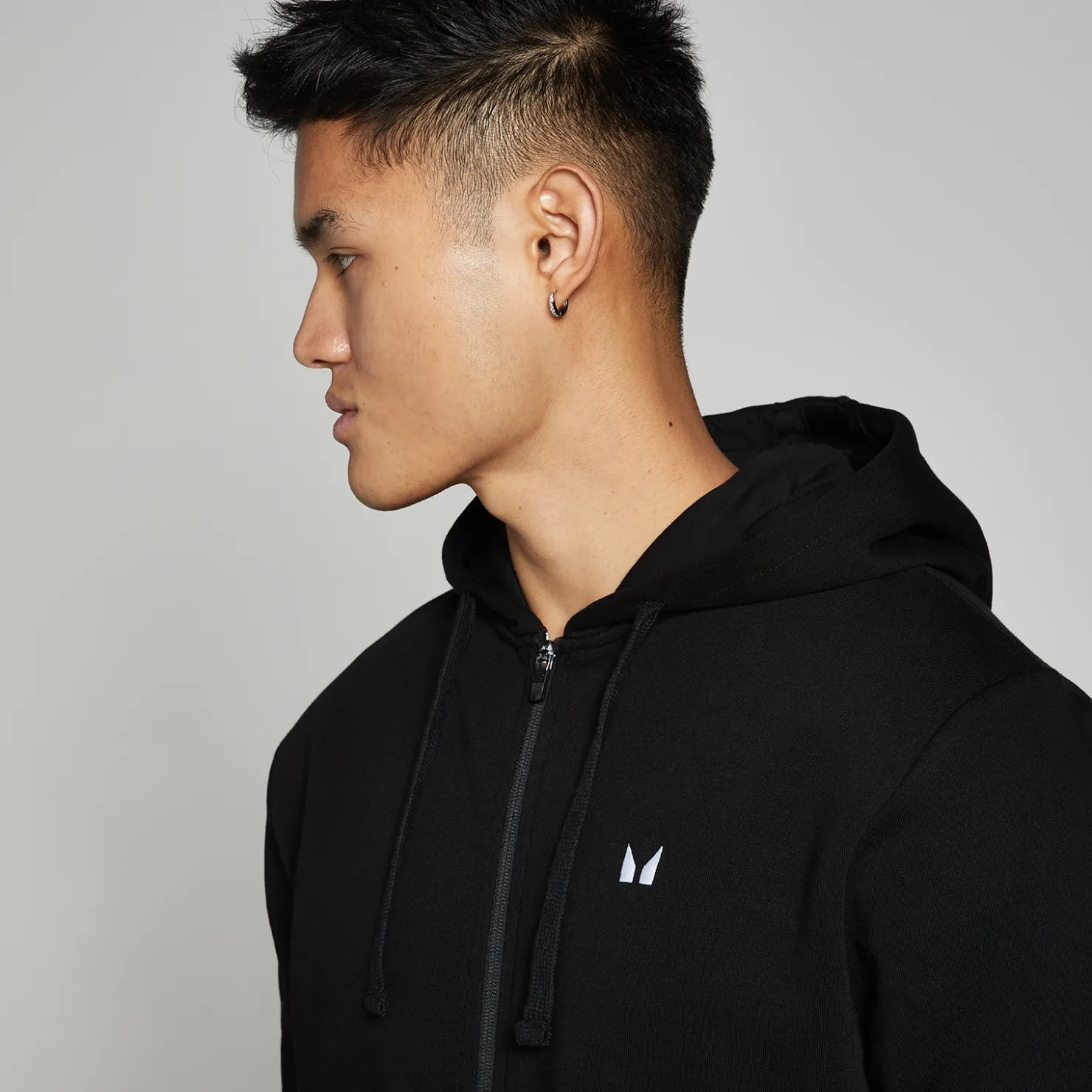 MYPROTEIN MP Herren Rest Day Kapuzenpulli mit durchgehendem Reißverschluss – Schwarz*Herren Tracksuits | Hoodies