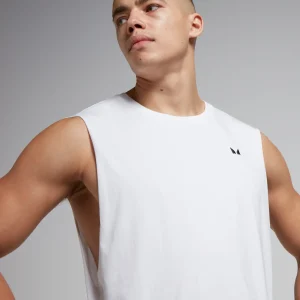 MYPROTEIN MP Herren Rest Day Tanktop mit tiefem Armausschnitt – Weiß*Herren Tanktops | T-Shirts & Tops