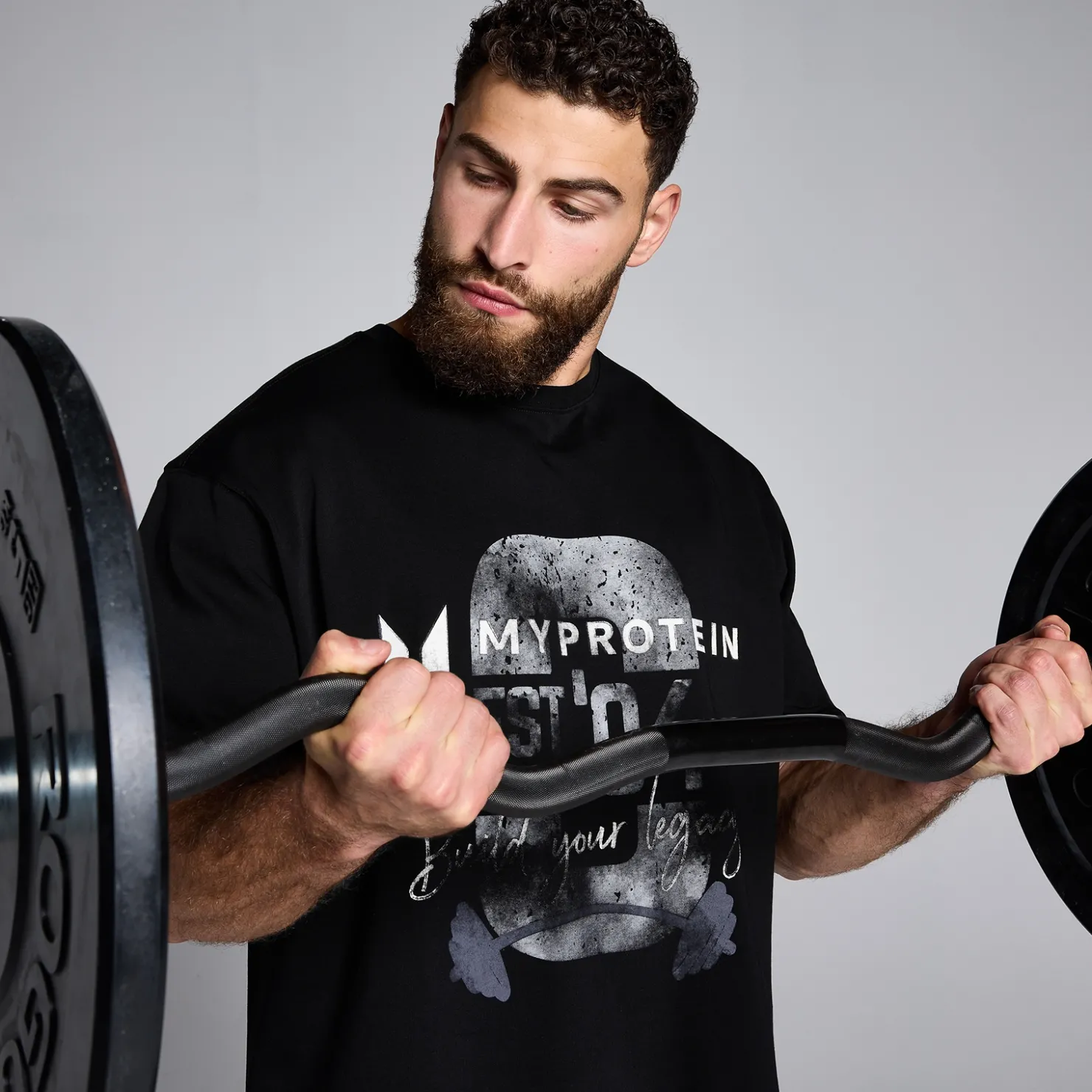 MYPROTEIN MP Origin T-Shirt mit Grafik – Verwaschenes Schwarz*Herren T-Shirts & Tops