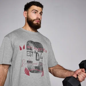 MYPROTEIN MP Origin T-Shirt mit Grafik – Hellgrau*Herren T-Shirts & Tops