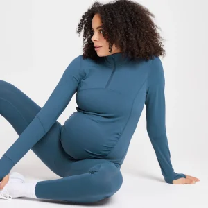 MYPROTEIN MP Power Schwangerschaftsoberteil mit 1/4-Reißverschluss für Damen*Damen Schwangerschaft | T-Shirts & Tops