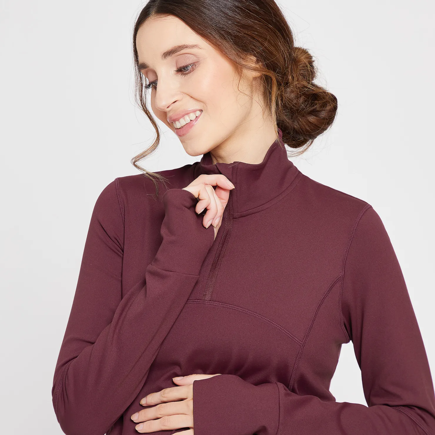 MYPROTEIN MP Power Schwangerschaftsoberteil mit 1/4-Reißverschluss für Damen*Damen Schwangerschaft | T-Shirts & Tops