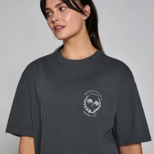 MYPROTEIN MP Race Day T-Shirt mit Grafik – Verwaschenes Schwarz*Damen T-Shirts & Tops